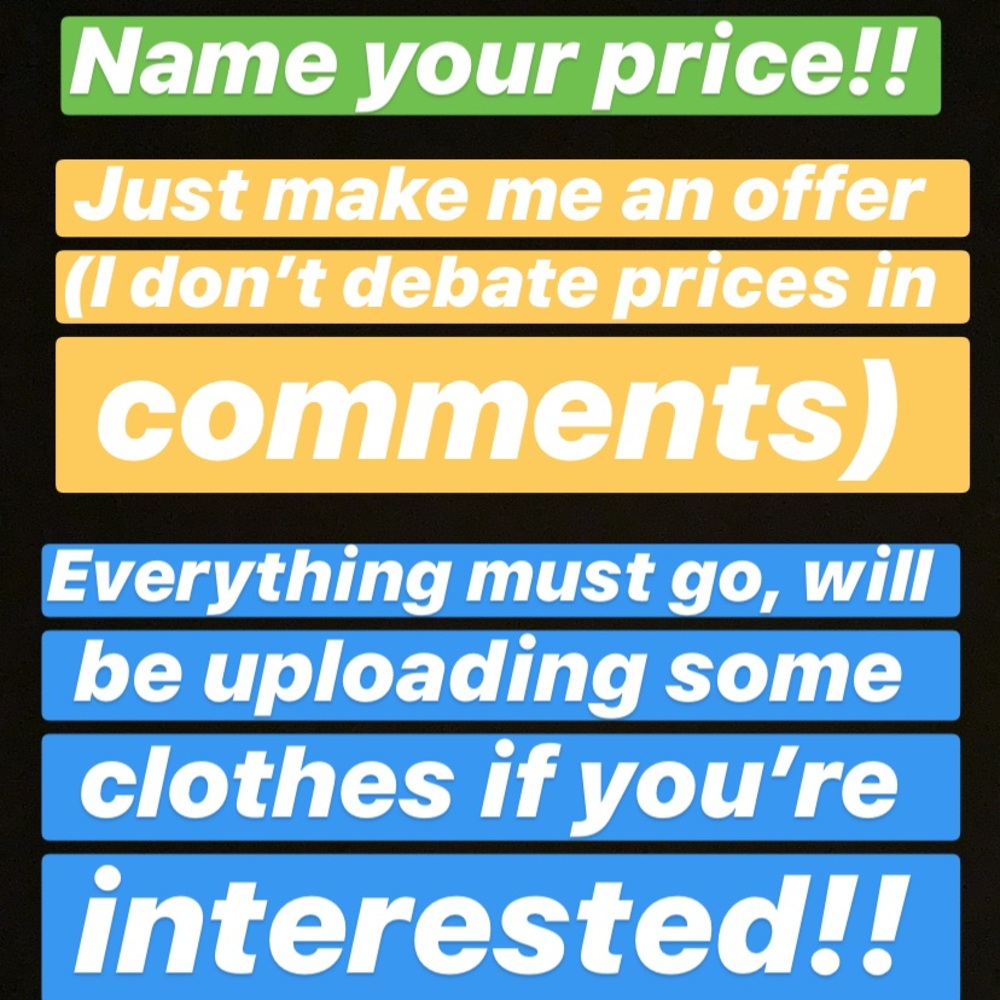 Name your price!!!